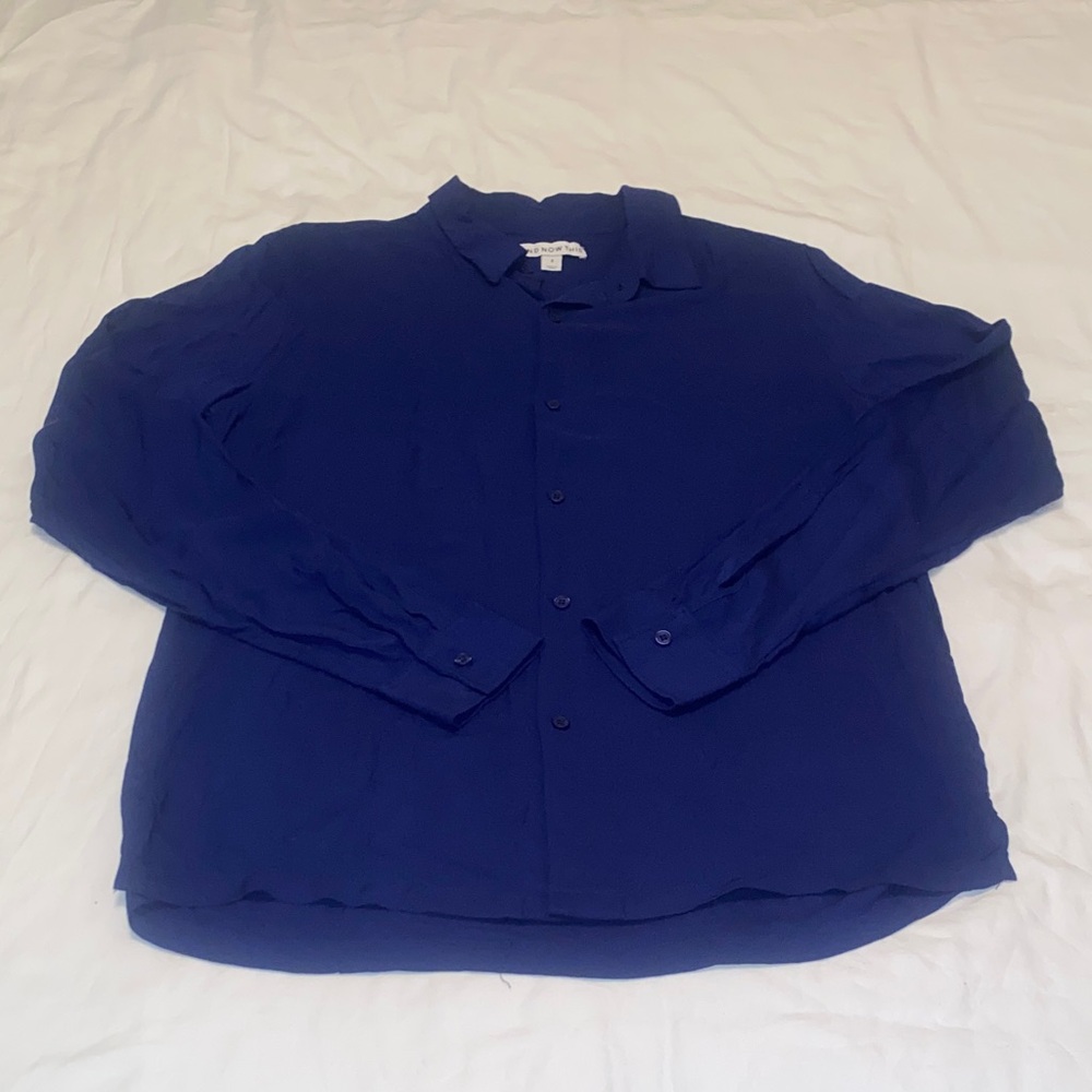 Chic Women's Navy Button Down Shirt